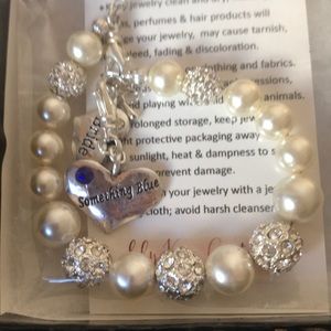 Something Blue Bridal Bracelet blingy sparkly